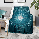 Geometric Celestial Sun And Moon Print Blanket