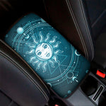 Geometric Celestial Sun And Moon Print Car Center Console Cover