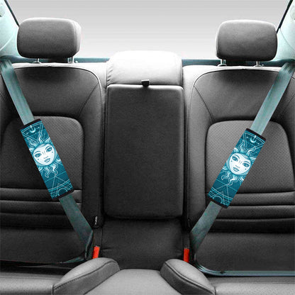 Geometric Celestial Sun And Moon Print Car Seat Belt Covers