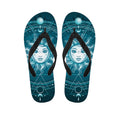 Geometric Celestial Sun And Moon Print Flip Flops