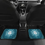Geometric Celestial Sun And Moon Print Front and Back Car Floor Mats