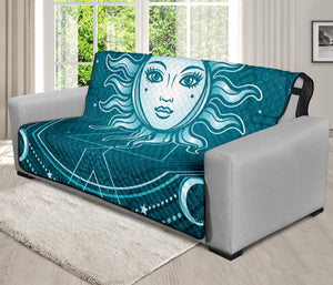 Geometric Celestial Sun And Moon Print Futon Protector