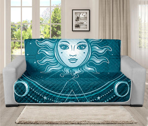 Geometric Celestial Sun And Moon Print Futon Protector