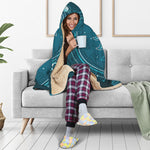 Geometric Celestial Sun And Moon Print Hooded Blanket