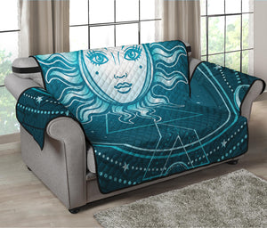 Geometric Celestial Sun And Moon Print Loveseat Protector