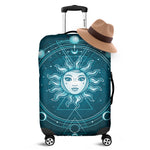 Geometric Celestial Sun And Moon Print Luggage Cover
