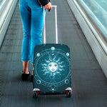 Geometric Celestial Sun And Moon Print Luggage Cover