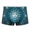 Geometric Celestial Sun And Moon Print Men's Boxer Briefs