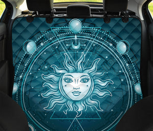 Geometric Celestial Sun And Moon Print Pet Car Back Seat Cover