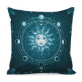 Geometric Celestial Sun And Moon Print Pillow Cover