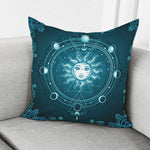 Geometric Celestial Sun And Moon Print Pillow Cover