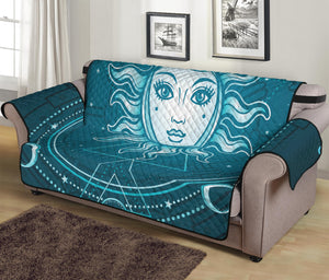 Geometric Celestial Sun And Moon Print Sofa Protector