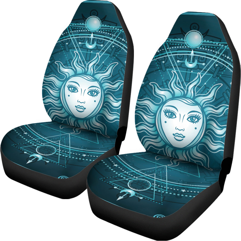 Geometric Celestial Sun And Moon Print Universal Fit Car Seat Covers