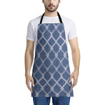 Geometric Denim Jeans Pattern Print Apron