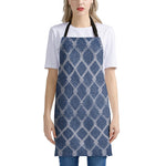 Geometric Denim Jeans Pattern Print Apron