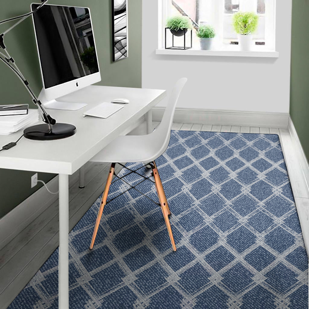 Geometric Denim Jeans Pattern Print Area Rug