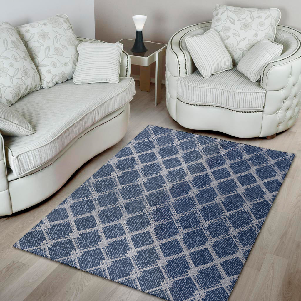 Geometric Denim Jeans Pattern Print Area Rug