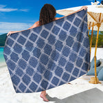 Geometric Denim Jeans Pattern Print Beach Sarong Wrap