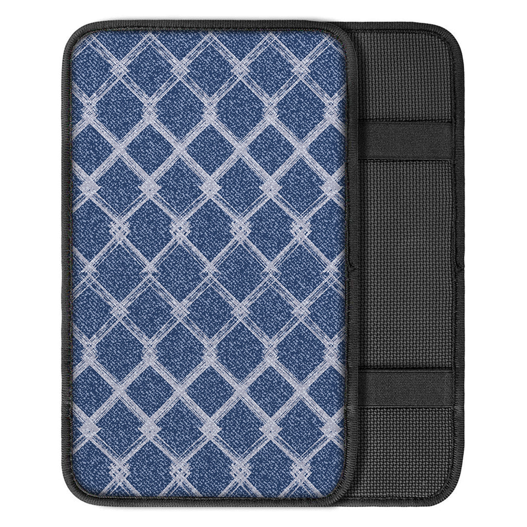 Geometric Denim Jeans Pattern Print Car Center Console Cover