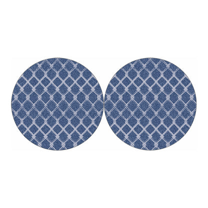 Geometric Denim Jeans Pattern Print Car Coasters