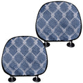 Geometric Denim Jeans Pattern Print Car Headrest Covers