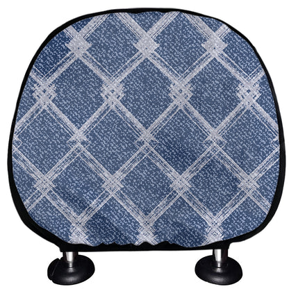 Geometric Denim Jeans Pattern Print Car Headrest Covers