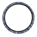 Geometric Denim Jeans Pattern Print Car Steering Wheel Cover