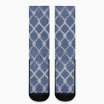 Geometric Denim Jeans Pattern Print Crew Socks