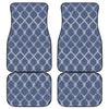 Geometric Denim Jeans Pattern Print Front and Back Car Floor Mats