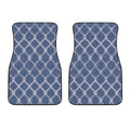 Geometric Denim Jeans Pattern Print Front Car Floor Mats