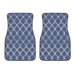 Geometric Denim Jeans Pattern Print Front Car Floor Mats