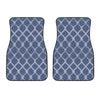 Geometric Denim Jeans Pattern Print Front Car Floor Mats