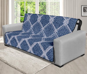 Geometric Denim Jeans Pattern Print Futon Protector