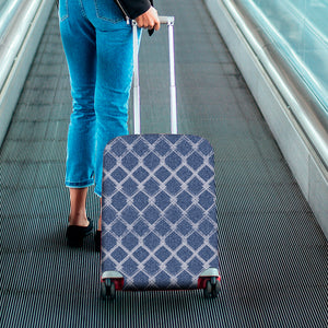 Geometric Denim Jeans Pattern Print Luggage Cover