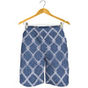 Geometric Denim Jeans Pattern Print Men's Shorts