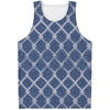 Geometric Denim Jeans Pattern Print Men's Tank Top