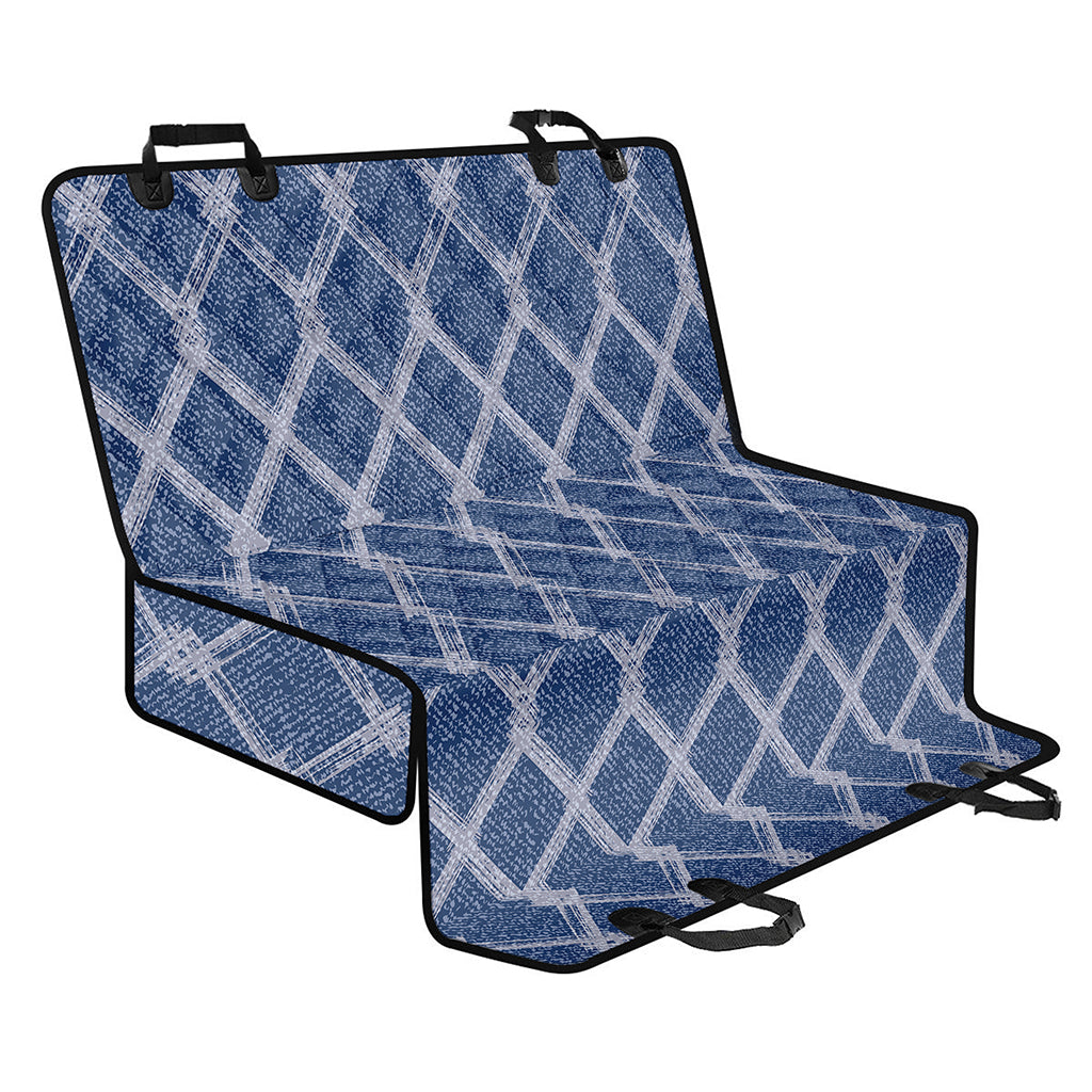 Geometric Denim Jeans Pattern Print Pet Car Back Seat Cover