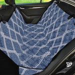 Geometric Denim Jeans Pattern Print Pet Car Back Seat Cover