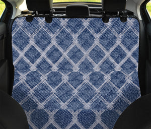 Geometric Denim Jeans Pattern Print Pet Car Back Seat Cover