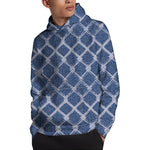 Geometric Denim Jeans Pattern Print Pullover Hoodie