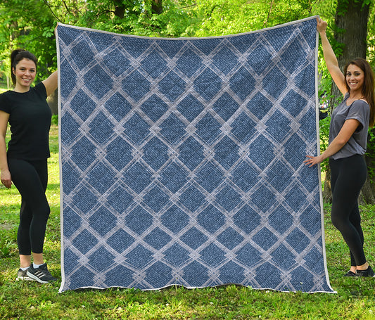 Geometric Denim Jeans Pattern Print Quilt
