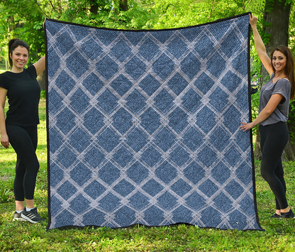 Geometric Denim Jeans Pattern Print Quilt