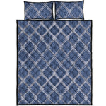 Geometric Denim Jeans Pattern Print Quilt Bed Set