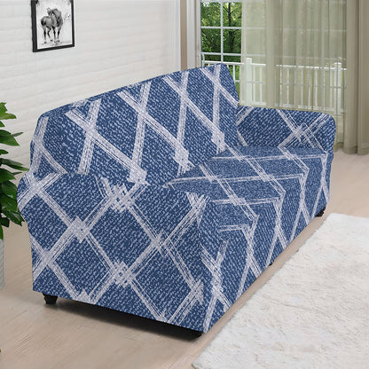 Geometric Denim Jeans Pattern Print Sofa Cover