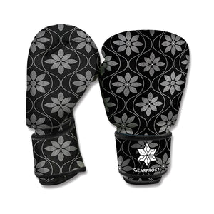 Geometric Dot Flower Pattern Print Boxing Gloves