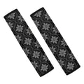 Geometric Dot Flower Pattern Print Car Seat Belt Covers