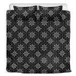 Geometric Dot Flower Pattern Print Duvet Cover Bedding Set