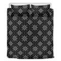 Geometric Dot Flower Pattern Print Duvet Cover Bedding Set