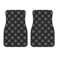 Geometric Dot Flower Pattern Print Front Car Floor Mats