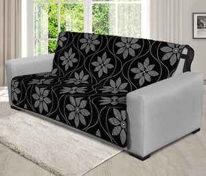 Geometric Dot Flower Pattern Print Futon Protector